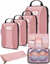 BAGSMART Compression Packing Cubes, 6 PCS Packing Cubes for Suitcases, Travel Bags לארגן עבור Luggage, Light Weight Packing Cube for Travel Essentials