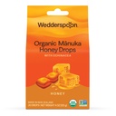 Wedderspoon Organic Manuka Honey Drops, Honey & Echinacea, 20 Count (Pack of 1) | Genuine New Zealand Honey