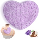 Atsuwell Microwavable Heating Pad, התחממות Compress Moist Heating Pack, Scented Lavender Throw Pillow ו- Flaxseed Fluffy Heat Pad for Joints, הצוואר, הגב, השרירים, סגול