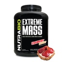 NutraBio Extreme Mass Gainer חלבון אבקה, 53G חלבון, מקבל משקל נקי, להגדיל את מסת השרירים, Full Spectrum Amino Acid - Strawberry pastry, 6 פאונד
