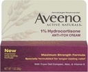 Aveeno מקסימום כוח 1% hydrocortisone Anti-Itch Cream, 1 Oz, (Pack of 24)