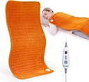 WOOMER Extra Large Heating Pad, 17"x33" XL Heating Pad, Heat Pad with Multi-Color Option, Moist Heat Therapy, Auto Shut-Off, Power Cords Storage Belt.