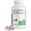 Bronson Tart Cherry Extracts + Celery Seed כמוסות - Powerful Uric Acid ניקויse, Joint Mobility Support & Muscle Recovery תוסף - Non-GMO Formula - 60 קפסולות צמחוניות