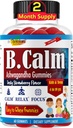 לכן B.Calm Kids Focus & Attention Gummies - Anti-Stress, Memory, Mood &laxation- Natural Calm Ashwagandha for Kids & Teens - Focus הויטמינים עבור Teens - Strawberry Flavor, 60 ct.