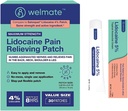 WeLMATE Ultimate Pain Relief Duo: 4% Lidocaine Numbing Patch (30 Ct) ו 5% קרם Lidocaine (1 Oz)