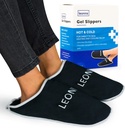 Gel Ice Pack Slippers - Provides Hot and Cold Therapy for Foot Pain, Neuropathy Pain Relief for Feet, Gout Relief, Swollen Feet, Plantar Fasciitis and Heel Spurs- One Size Fits Most (Black)