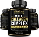 גלולות coagen 1800 מ"ג - Multi Collagen תוספי מזון (Types I, II, III, V & X) Grass פד non GMO Collagen Peptides Pills for Hair, Skin and Joints - hydrolyzed Collagen חלבונים אבקת אבקת חלבון