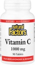 גורמים טבעיים - ויטמין C 1000 מ"ג, עם bioflavinoids & Rosehips, 90 טבליות