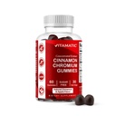 Vitamatic Sugar-Free Chromium Gummies עם Ceylon Cinnamon - 2000 מ"ג Equivalent Per משרת (מפלט 83 מ"ג) - Non-GMO, Gluten-Free - 60 חניכיים טבעוניות