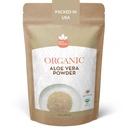 אבקת Aloe Vera אורגני לעור & שיער - 4 oz. - Aloe Barbadensis - Nourishing Face Mask for Natural Beauty, USDA Certified אורגני & non-GMO