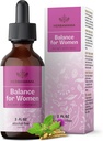 HerBAMAMA Balance for Women Drops - Milk Thistle, Vitex Berry, Angelica, Maca Root & Ashwagandha Women Supplements - טבעוני, אלכוהול וסוכר חינם, 28 ימים אספקה