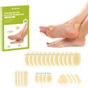 גל Blister hydrocolloid Bandage Pads- Bukihome 24 Count Blister Cushions for Foot, Toe, Heel - Water Resistant Bandages, Blister Pads for Prevention & Recovery (Variety Pack)