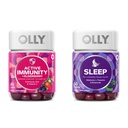 OLLY Gummy Active Immunity+Elderberry 45 חניכיים, Sleep Gummy Occasional Sleep Support 50 Count