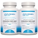 P Puregen Labs Cough Relief for Adults Dextromethorphan HBr 15 מ"ג (120 Softgels) 8-Hour, Non-Drowsy, Long-Lasting Bronchial Suppressant | Ages 12+ | בהשוואה Robafen ו- Robitussin 2Pack