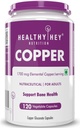 Chelated Copper Gluconate - Highly Bioavailable Form - non-GMO, Gluten Free -120 Veg כמוסות.