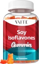 Soy Isoflavones Supplement for Women – Non-GMO Phytoestrogens for Menopause Relief, Hot Flashes, Hormonal Balance, Genistein, Soy with Isoflavones, Bone Health Support – 60 Vegan Chewable Gummies