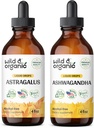 Wild & Organic Astragalus Tincture 4 fl oz & Ashwagandha Tincture 4