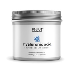 FOLIUS LABS Clean Label Ultra High Purity Hyaluronic Acid Capsules 500mg
