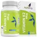 תוספי מזון K2 ויטמין MK-7 - כוח גבוה 600mcg - תמיכה העצם & Arterial Health - 90 קפסולות טבעוניות - ויטמין K2 לגברים ונשים - 3 חודשים אספקה
