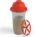 SIGNORA WARE Shaker Bottles | 17-Ounce פלסטיק חלבון שקד בקבוק עבור Meal החלפת Shakes & Smoothies, Beverages, Mixing Salad Dressing & Sauces, Margarita ועוד