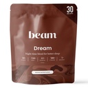 Beam Dream Sleepאבק - Sleep Aid for Adults with Melatonin, Magnesium, L-theanine, Reishi Mushroom & Apigenin Sleep, Sleepy Cocoa Bedtime Drink Mix, Brownie Batter Flavor, 30 משרתים
