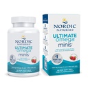 Nordic Naturals Ultimate אומגה Minis, Strawberry Flavor - 60 מיניs Soft Gels - 1120 מ"ג אומגה 3 - תוסף שמן דגים גבוה - EPA & DHA - מקדם את המוח ובריאות הלב - 30 משרתים