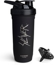 Smartshake Rockband Reforce Stainless Steel Milk Shaker Bottle - Non Insulated Gymבק | Metal Shaker Bottles - 900 מ"ל | 30 oz - Leakהוכחה Screw-on Lid - BPA Free | Slayer, הלוגו של Metal Shaker