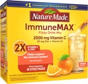הטבע עשה ImmuneMAX Fizzy Drink Mix, עם ויטמין C, ויטמין D, ו- Zinc תוספת לתמיכה Immune, קיצור מהיר, 30 Stick Packs, 0.4 Ounce