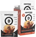 אבקת חלבון Devotion דיאטה תערובת | Gluten Free, Keto Friendly, No added Sugars | 1g MCT | 20g Whey & Micellar חלבונים | 12 Count Packets (Salted Carmel Cone)