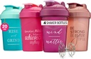 GoMOYO [4-Pack] 20 בקבוקי חלבון oz Shaker