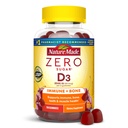 Nature Made Zero Sugar ויטמין D3 Gummies 2000 IU (50 mcg) Per Serve, Bone & Immune Support, Aspartame Free, 110 ויטמין Dmies, 55 יום אספקה