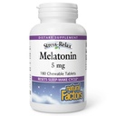 לחץ-Relax Melatonin 5 מ"ג על ידי גורמים טבעיים, סיוע בשינה טבעי, איפוס מחזור שינה-וייק, 180 טבליות לעיסה (180 מנות), Pepperט פלפור
