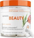 Beauty, Hair Skin & Nails ויטמינים, 60 קפסולות - Anti-Aging Antioxidant תוסף, hydrolyzed Collagen Pills, Glutathione & Astaxanthin - Detox ניקוי, Wrinkles, שיער צמיחה עור בריא