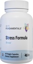 4 Life Stress Formula, Dietary Supplement, תומך במערכת העצבים ושינה עם לימון Balm, Chamomile & Valan Root, 60 קפסולות