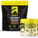 100% אבקת חלבון Whey, שוקולד 4 lb & הידרה + אנרגיה אלקטרוליטים, אורנג מנגו 40 לשרת