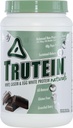 אבקת חלבון של הגוף - Trutein Naturals Dark שוקולד 2lb Whey, Casein & Egg White - Natural Low Carb Keto Friendly Drink - Lean שריר בונה, ירידה במשקל, עבודה