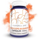Nootropics Depot Cordyceps Mushroom קפסולות | 500 מ"ג | 180 ספירה | Cordyceps  Militaryis | Whole הפירותing Body Mushroom Support