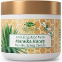 Manuka Honey Eczema Cream Moisturizing Lotion Smell Free for Psoriasis Relief - Itchy, מייבש עור ראשי / Skin Soothing Moisturizer - Body & Face Cream - ילדים ומבוגרים 16oz
