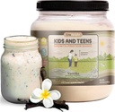 TruHeight Growth Protein Shake (Vanilla Ice Cream Flavor, Whey) Growth & Development אבקת חלבון לילדים ובני נוער - עלייה במשקל משקאות - Endorsed על ידי רופאי ילדים, Picky Eater ויטמין, Ages 4