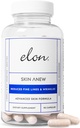 Elon Skin Anew with hydrolyzed Collagen & Hyaluronic Acid & Grape Seed Extractd Extracted & Antioxidants | hydrolyzed Collageagen & Hyaluronic Acid & Grape Seed Extractd Extractd Extractd Extracted Extracting & Anti Aging תוסף עבור Vibrant Skin Health (90 קפסולות)