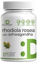 DEAL SUPPLE REOdiola Rosea עם Ashwagandha, 240 קפסולות Veggie - מקס כוח 10:1 פריצה שורש - תוספי הסתגלות לרגיעה, אנרגיה ובריאות המוח * - Non-GMO