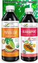 Papaya Leaf לחלץ Bundle - תמיכה מינית ודם Combo, 2 יחידות, 12oz ו 16oz Non GMO - Herbal Goodness