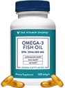 ויטמין Shoppe אומגה 3 דגים שמן 1000 מ"ג, EPA 300mg & DHA 200 מ"ג, Purity Assured, Molecularly Distilled to Support Cardiovascular, Joint and Brain Health (120 Softgels)