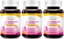 Lovita High Potent ויטמין B Complex for Women, Timed Release, All B ויטמינים עם ברזל, ויטמין C, Cranberry, Pine Bark, Green Tea for Energy, 30 טבליות צמחוניות (Pack of 3)