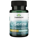 Swanson אג'יפure L-Serine Pharmacecal USP רמה גבוהה Purity Amino Acid Cognitive Function Brain Health 500 מ"ג 60 קפסולות Veggie
