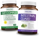 משמר פנים ו- Gut Complex (2-Month Supply) Gut Guard Combo - משמר סמוי (120 קפסולות) שימור טבעי פורמולה ו- Gut Complex (120 קפסולות) תמיכה טבעית Candida - All-in-one Support