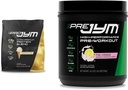 PRO JYM 45 משרת את Tahitian Vanilla + PRE JYM 30 משרתות פינק Lemonade Pre-Workout אבקת Bundle