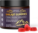 חניכיים Shilajit, חניכיים ללא סוכר, 500 Mg Shilajit Pure ההימלאיה אורגני, Shilajit תוסף, Shilajit Resin, Gold Class Nature Shilajit עם 4 ב-1 מורכב עבור תמיכה באנרגיה, 60 מסטיקנים