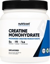 אבקת Micronized Accost Creatine Monohydrate micronized 1 LB (454 גרמים), 5000 מ"ג למשרת (5g) - Micronized Creatine Monohydrate