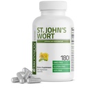 Bronson St. John's Wort 700 MG כדי לשרת Hypericum Perforatum תומך במצב רוח חיובי - non-GMO, 180 קפסולות צמחוניות